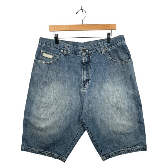 Vintage Cotton Jean Bermuda Denim Shorts 37 - Picture 1 of 6